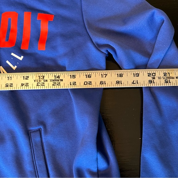 Nike XS Detroit Basketball NBA Blue and Red Hoodie Sweatshirt Sports Pullover - Picture 3 of 9